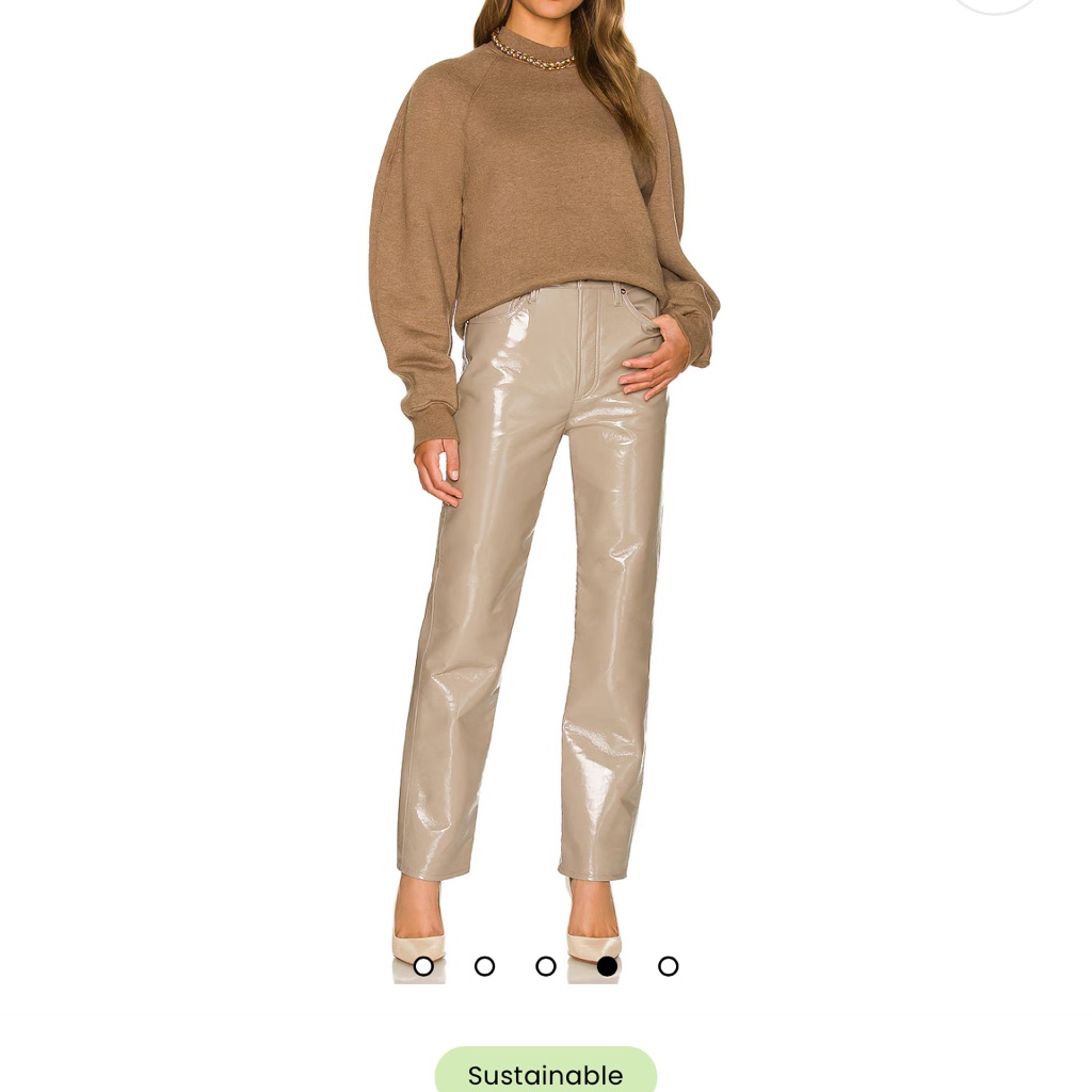 Agolde Tan Straight Leg Pants